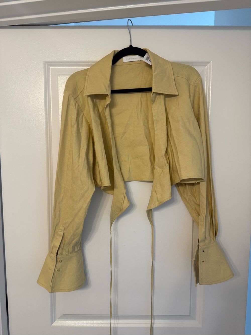 Cropped Sonoma Wrap Simkhai Top in Khaki